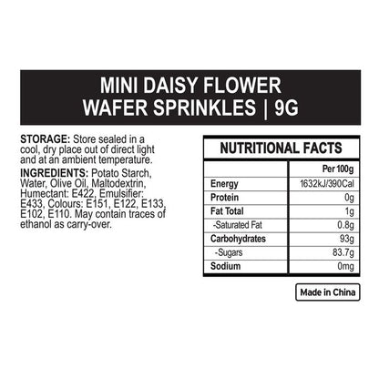 Sprinkd Daisy Flowers Wafer Sprinkles 9g