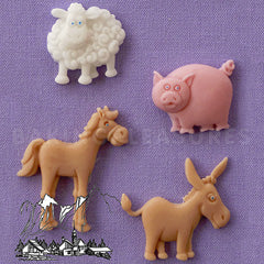 Alphabet Moulds Farm Animals Silicone Mould