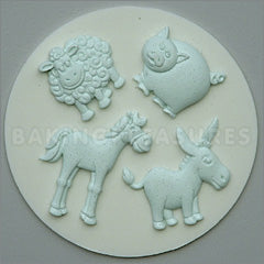 Alphabet Moulds Farm Animals Silicone Mould