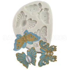 FPC Sugarcraft Filigree Butterflies Silicone Mould