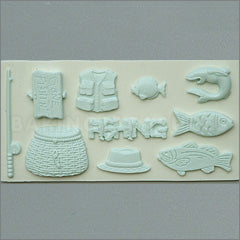 Alphabet Moulds Fishing Silicone Mould