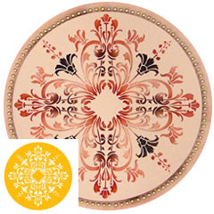 Fleur de Lis Circle Cake Top Stencil