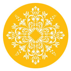 Fleur de Lis Circle Cake Top Stencil