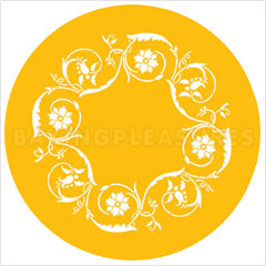 Flower Scroll Cake Top Stencil
