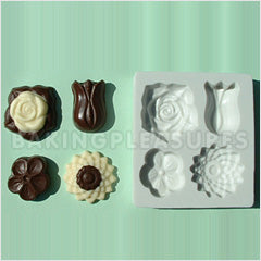 Alphabet Moulds Flowers Silicone Mould