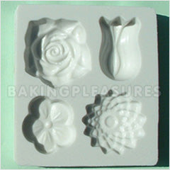 Alphabet Moulds Flowers Silicone Mould