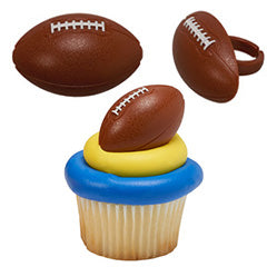 Football Cupcake Rings 12pcs