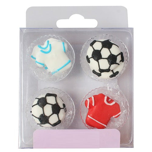 Soccer Football Edible Cupcake Toppers 12pcs