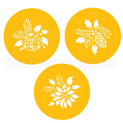Forever Green Christmas Ornament Stencils 3pcs