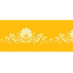 Formal Scallop Shell Side Cake Stencil