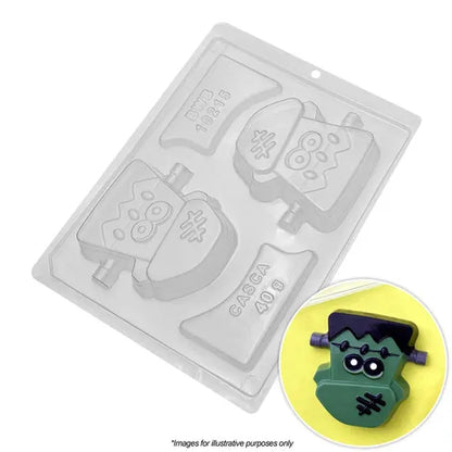 Halloween Frankenstein Monster Chocolate Mould 3 piece