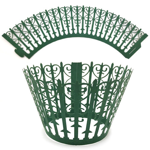 Gate Green Lace Cupcake Wrappers 12pcs