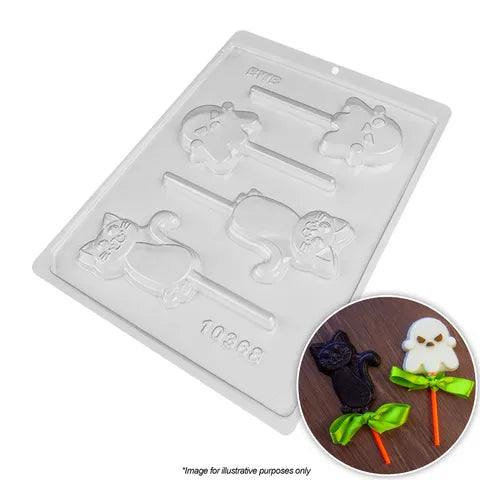 Halloween Ghost Black Cat Lollipop Chocolate Mould