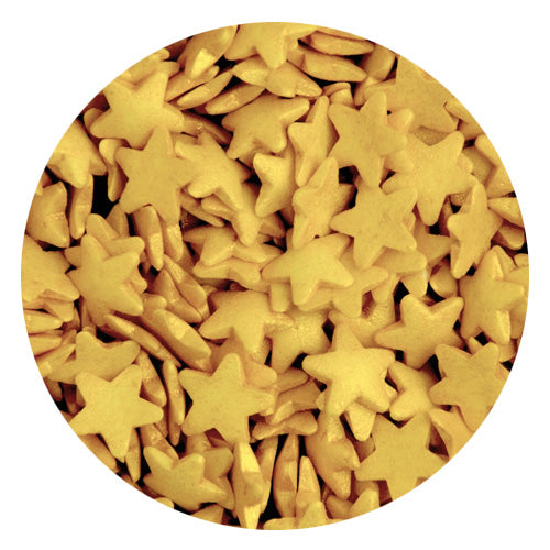 Glimmer Gold Stars Edible Sprinkles 80g
