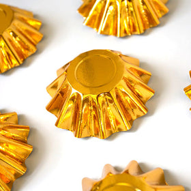 Gold Bloom Baking Cups