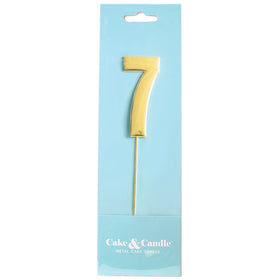 BOLD  Cake Topper (7cm) - GOLD NUMBER 7