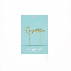 GOLD Metal Cake Topper - CONGRATULATIONS