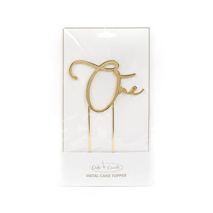 GOLD Metal Cake Topper - ONE