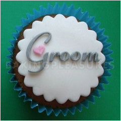 Alphabet Moulds Groom Cupcake Silicone Mould