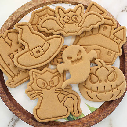 Halloween Cookie Cutter Embosser 8pcs