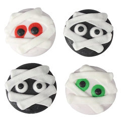 Halloween Mummy Edible Cupcake Toppers