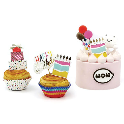 Happy Birthday Cupcake Baking Cups & Picks Kit