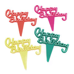 Happy Birthday Cupcake Picks 12pcs