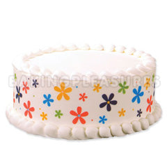 Happy Flowers Designer Edible Image 3 Strips