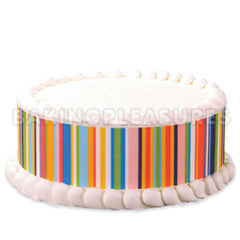 Happy Stripes Designer Edible Image 3 Strips