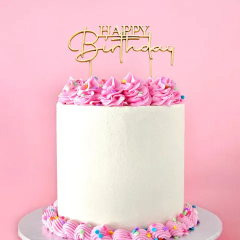 CAKE CRAFT | METAL TOPPER | HAPPY BIRTHDAY Gold