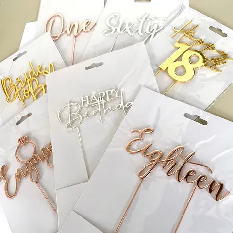 CAKE CRAFT | METAL TOPPER | HAPPY BIRTHDAY Gold