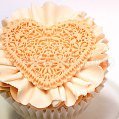 Katy Sue Heart Lace Cupcake Mould