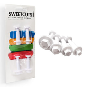 Hexagon Plunger Cutters 4pcs