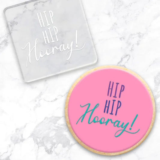 Hip Hip Hooray | Cookie Debosser Stamp