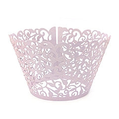 Ivy Pearl Light Purple Lace Cupcake Wrappers 12pcs
