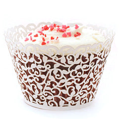 Ivy Pearl White Lace Cupcake Wrappers 12pcs