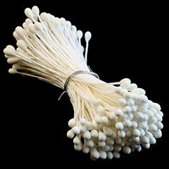 Japanese White Medium Round Stamens 144pcs