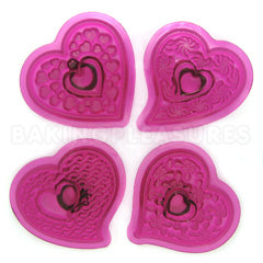 JEM Cutters Fantasy Hearts Cutters 4pcs