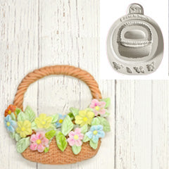 Katy Sue Basket and Flowers Silicone Mould