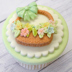 Katy Sue Basket and Flowers Silicone Mould