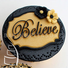 Katy Sue Believe Mini Plaque Silicone Mould