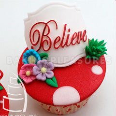 Katy Sue Believe Mini Plaque Silicone Mould