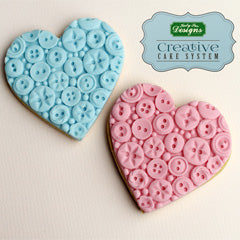 Katy Sue Button Hearts Silicone Mould