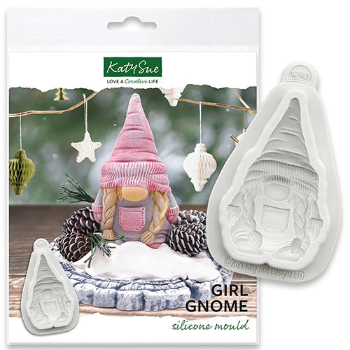Katy Sue Christmas Girl Gnome Silicone Mould