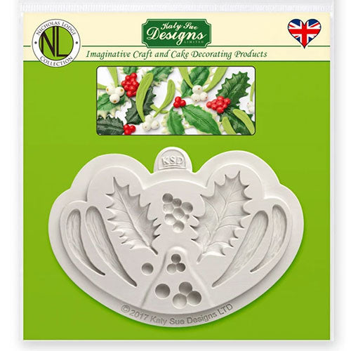 Katy Sue Christmas Holly & Mistletoe Mould