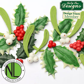 Katy Sue Christmas Holly & Mistletoe Mould