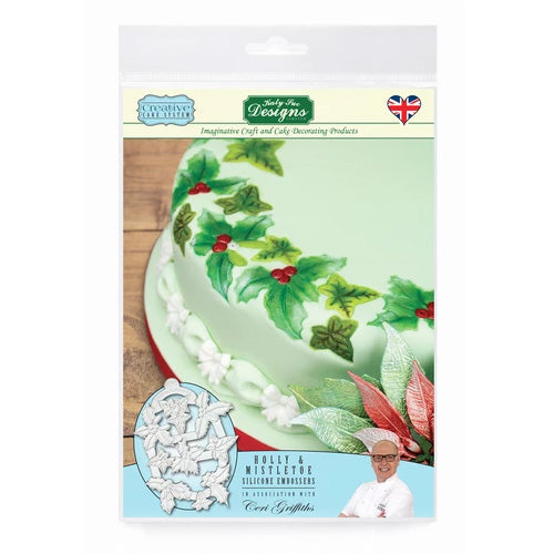 Katy Sue Christmas Holly & Mistletoe Silicone Embossers