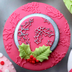 Katy Sue Christmas Holly Trio Silicone Mould