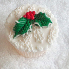 Katy Sue Christmas Holly Trio Silicone Mould