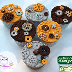 Katy Sue Cogs & Wheels Silicone Mould